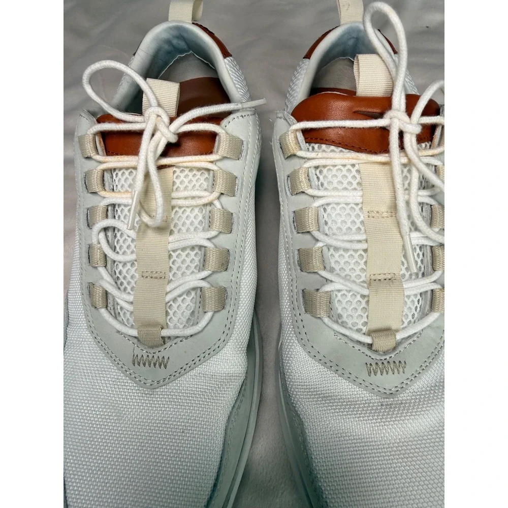 Wolf & Shepherd Crossover Victory Trainer White Tan Leather Mesh Sneakers 11